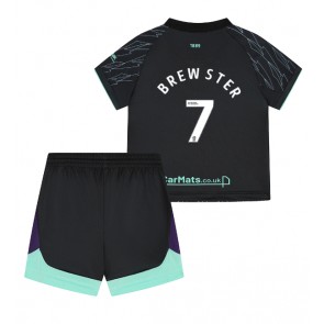 Sheffield United Rhian Brewster #7 Dětské Venkovní dres komplet 2024-25 Krátký Rukáv (+ trenýrky)